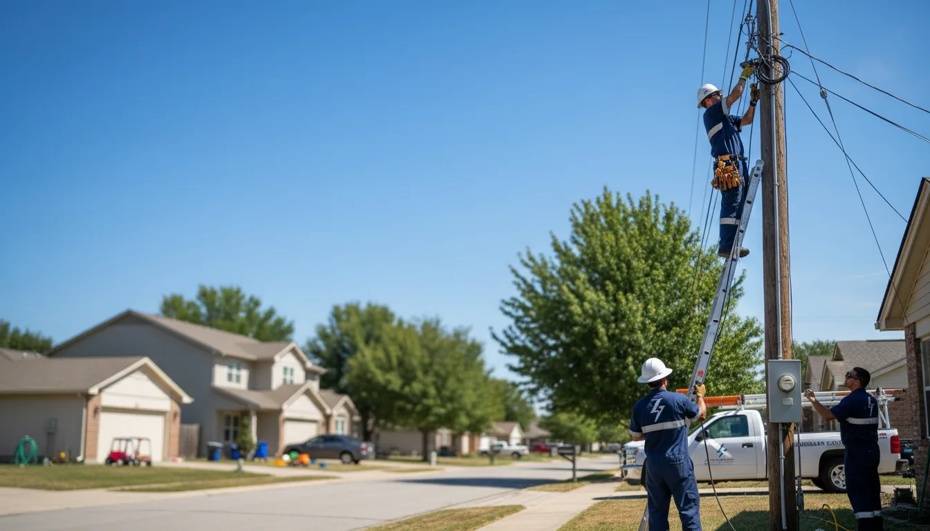 Residential electrician providing installation services in Mesquite, TX